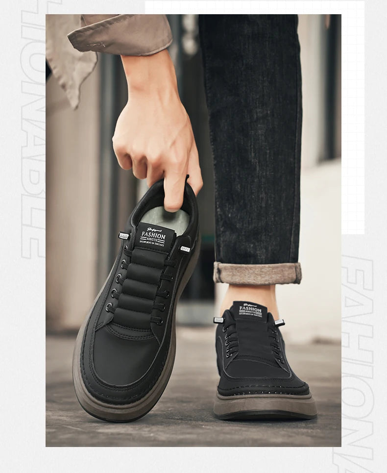 BreatheEasy Leather Casual Sneakers for Men ATHLEXES
