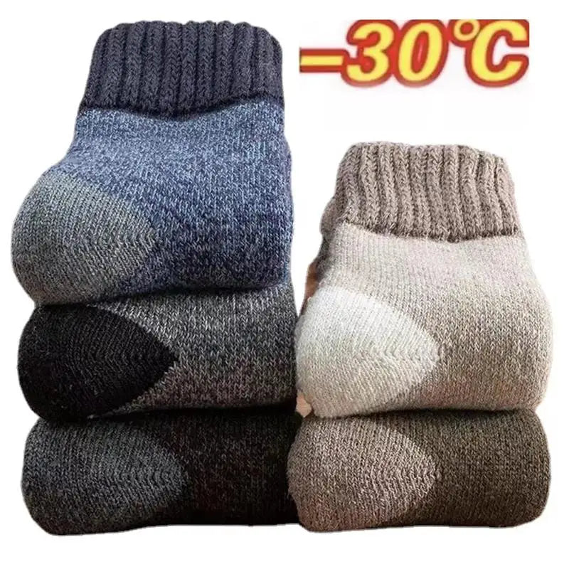 CozyWool Men's Winter Crew Socks Set ATHLEXES