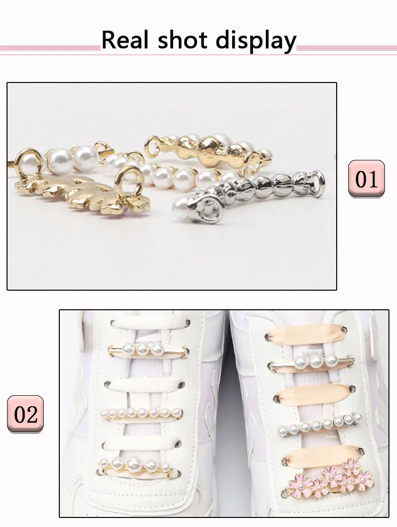 GlamCharm Rhinestone Shoelace Buckles for Sneakers ATHLEXES