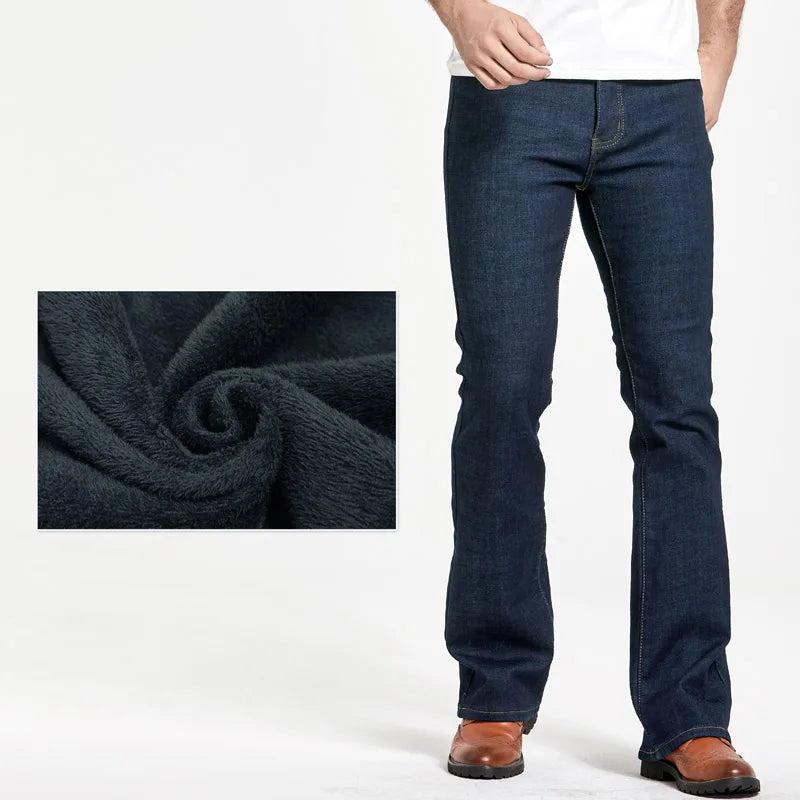 LGRGC Men's Warm Stretch Denim Boot Cut Jeans ATHLEXES