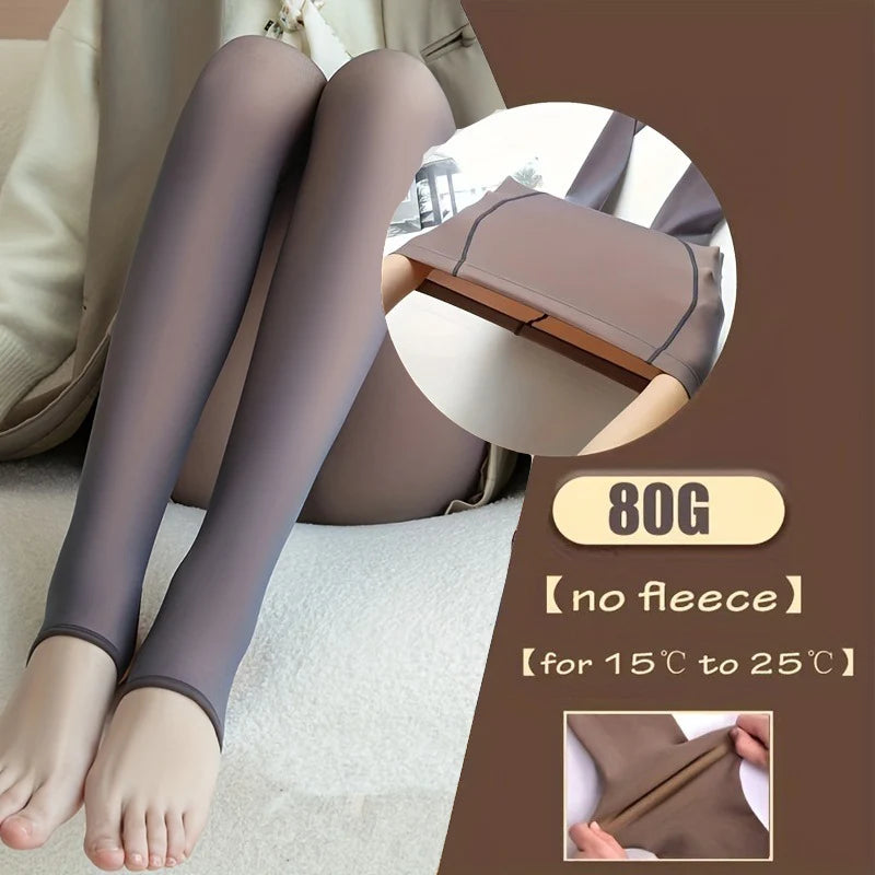 Winter Elegance Plus Size Translucent High Waist Tights ATHLEXES