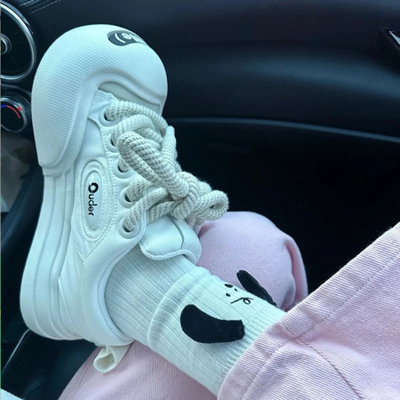 ChicWedge Leather Platform Sneakers for Women ATHLEXES