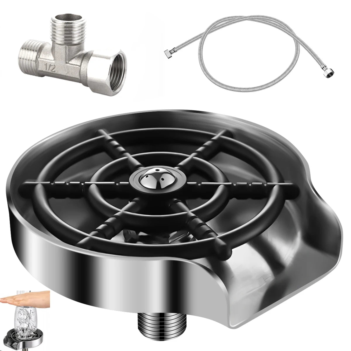 AutoClean Stainless Steel Glass Rinser ATHLEXES