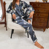 Autumn Pajama Women Silk Satin Set ATHLEXES