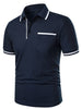 Luxe Lapel Solid Color Men's Short Sleeve Polo ATHLEXES