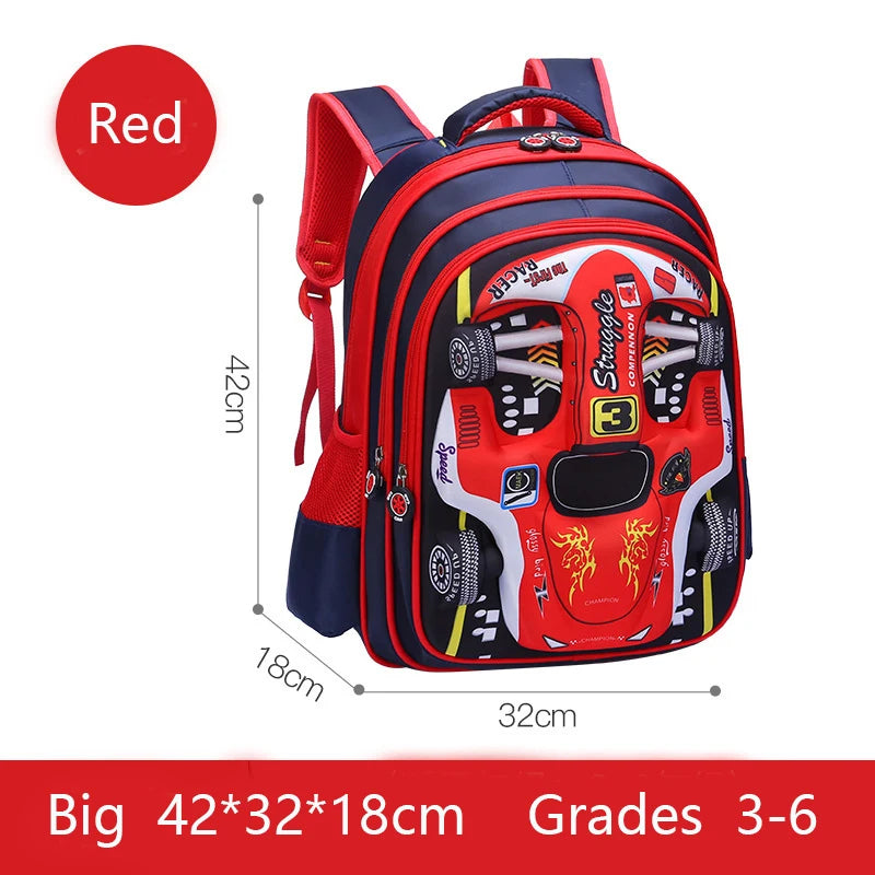 3D Waterproof Kids Car Backpack for School ATHLEXES