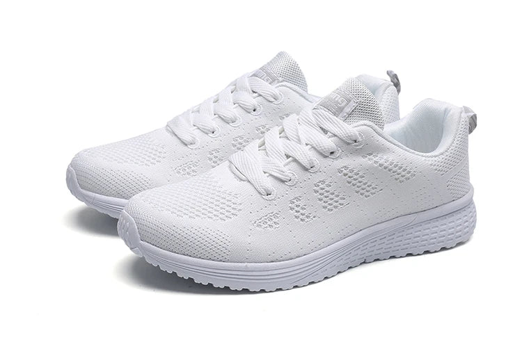 BreatheEasy Women's White Athletic Sneakers for Sport and Casual Wear ATHLEXES