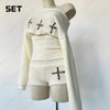 Gothic Chic Boat Neck Long Sleeve Top for Women ATHLEXES