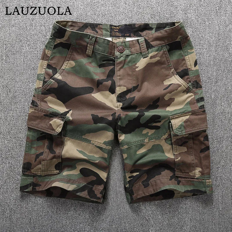 Men's Casual Summer Cargo Shorts - 2023 Camouflage Multi-Pocket Pants ATHLEXES