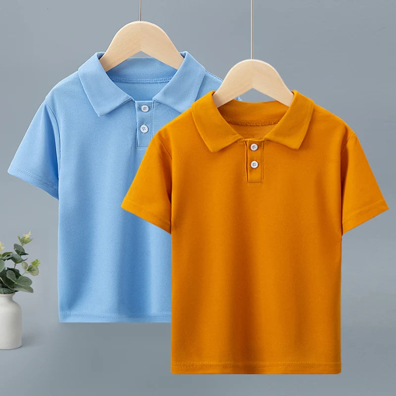 Stylish Kids' Solid Color Polo T-Shirt ATHLEXES