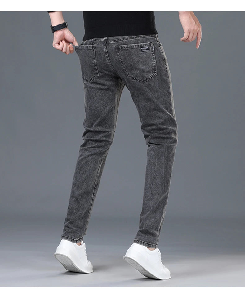 Korean Slim Fit Men's Denim Jeans ATHLEXES