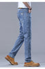 Light Blue Slim Fit Stretch Jeans for Men ATHLEXES