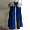 Halloween Costume 3XL Men's Medieval Cloak with Fur Collar ATHLEXES