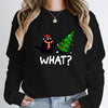 Cozy Christmas Black Cat Sweatshirt for Women O-Neck Pullover ATHLEXES