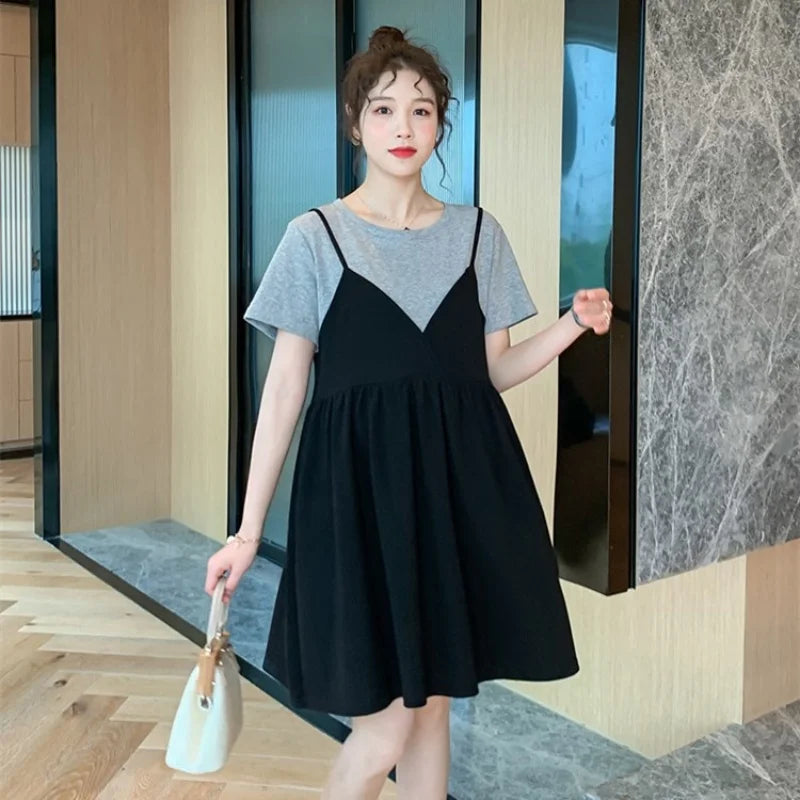Chic Maternity Summer Dress with Halter Neck ATHLEXES