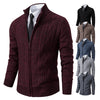Velvet Warmth High Collar Cardigan for Men - Winter Knitwear ATHLEXES