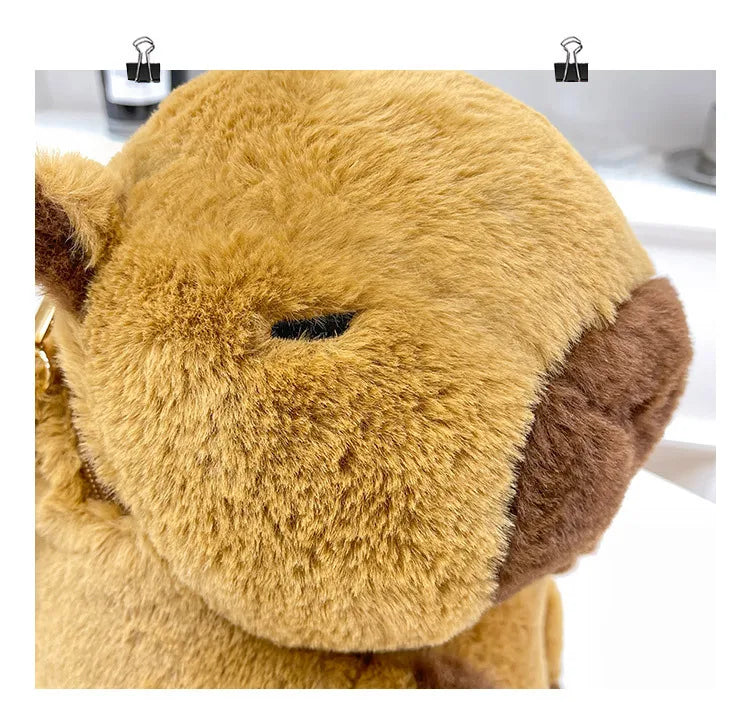 Kawaii Capybara Plush Backpack for Kids ATHLEXES