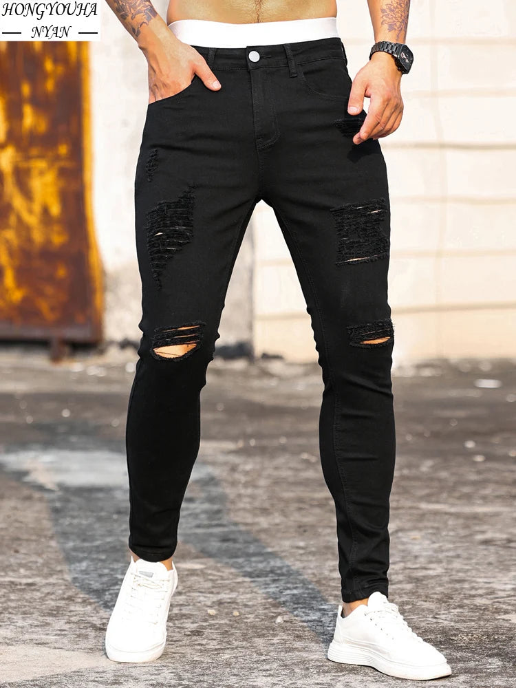 UrbanFlex Slim Fit Black Jeans for Men ATHLEXES