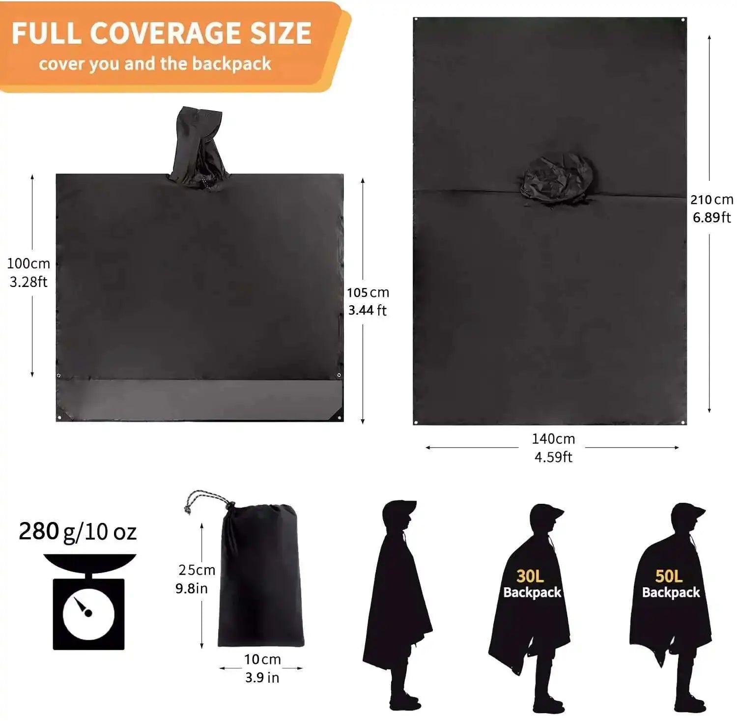 3in1 Waterproof Poncho for Outdoor Adventures ATHLEXES