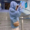 Kawaii Shark Patchwork Hoodie for Trendy Comfort ATHLEXES