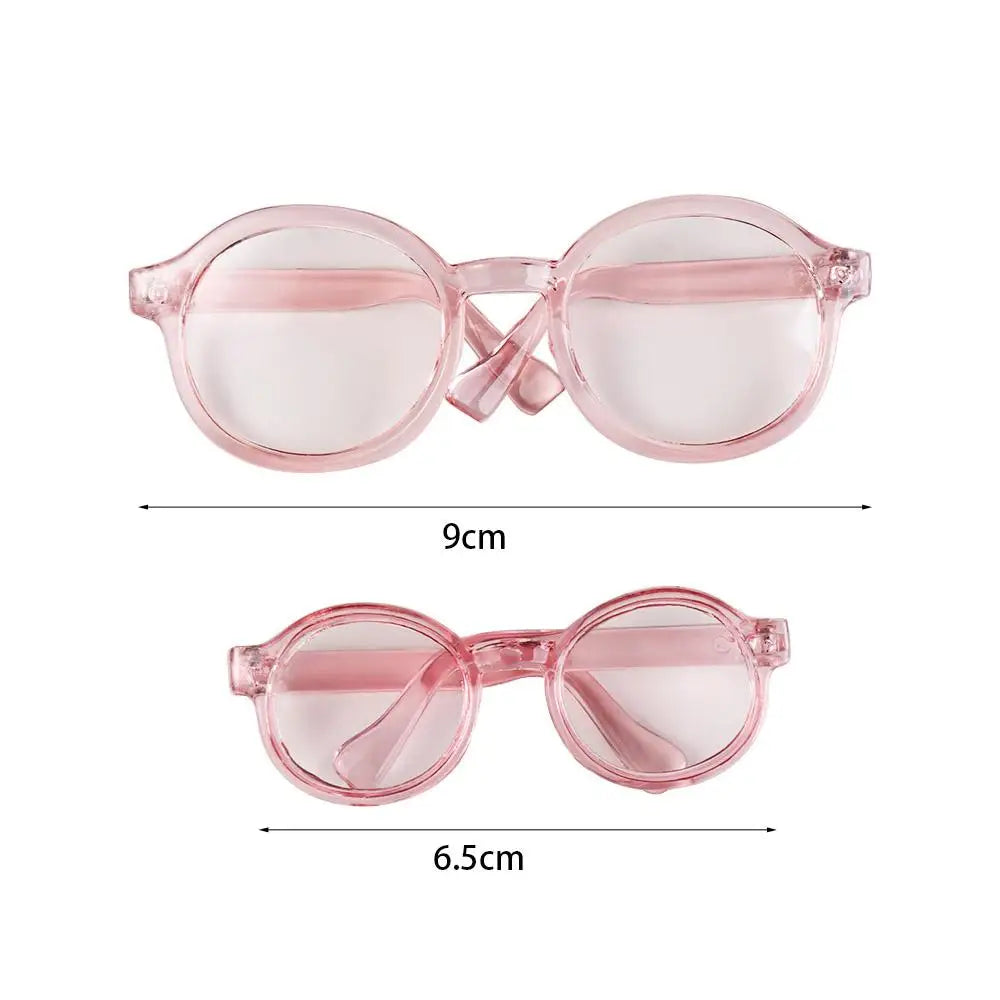 CandyColor Mini Doll Glasses - Transparent Chic Accessory ATHLEXES