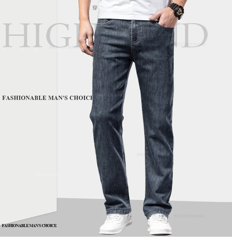 Summer Comfort Stretch Men's Loose Jeans ATHLEXES
