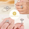 Newshe Sterling Silver Pear Cut Ring Enhancer Set ATHLEXES