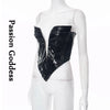 Goddess Glam Metallic Corset Top ATHLEXES
