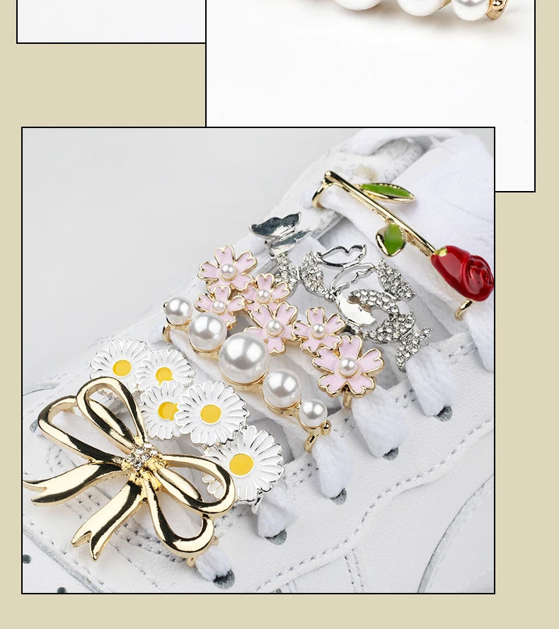 GlamCharm Rhinestone Shoelace Buckles for Sneakers ATHLEXES