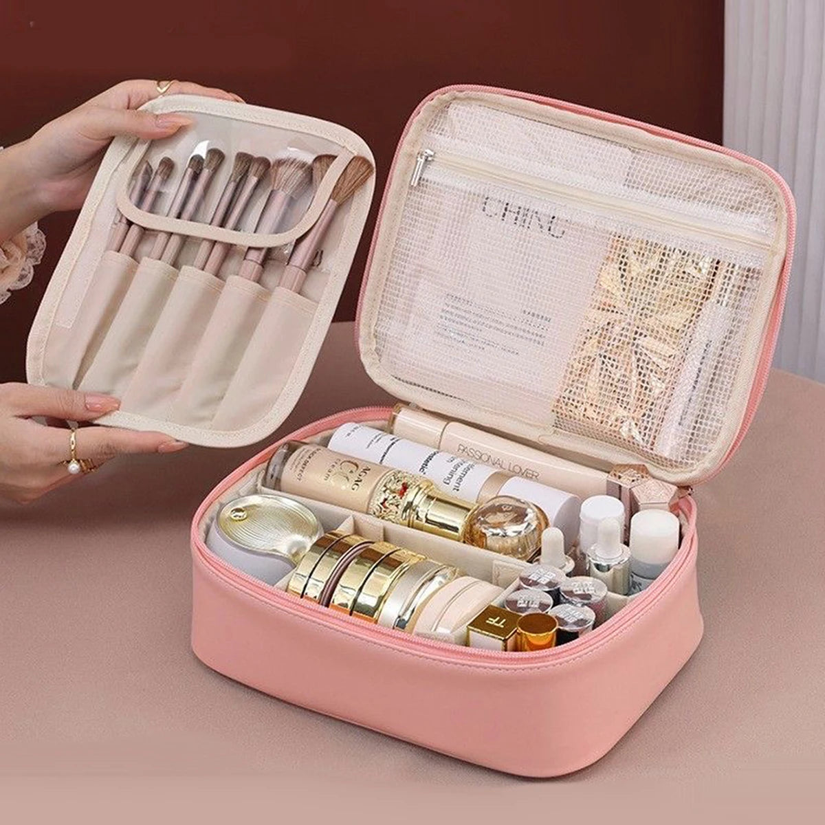 Elevate Pro PU Leather Makeup Organizer ATHLEXES