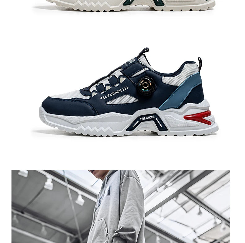 Korean Style Rotating Buckle Sports Sneakers ATHLEXES