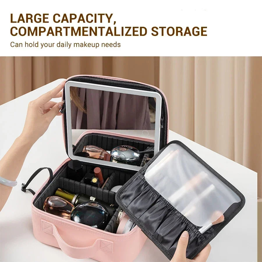IllumiGlam LED Makeup Case with Mirror ATHLEXES