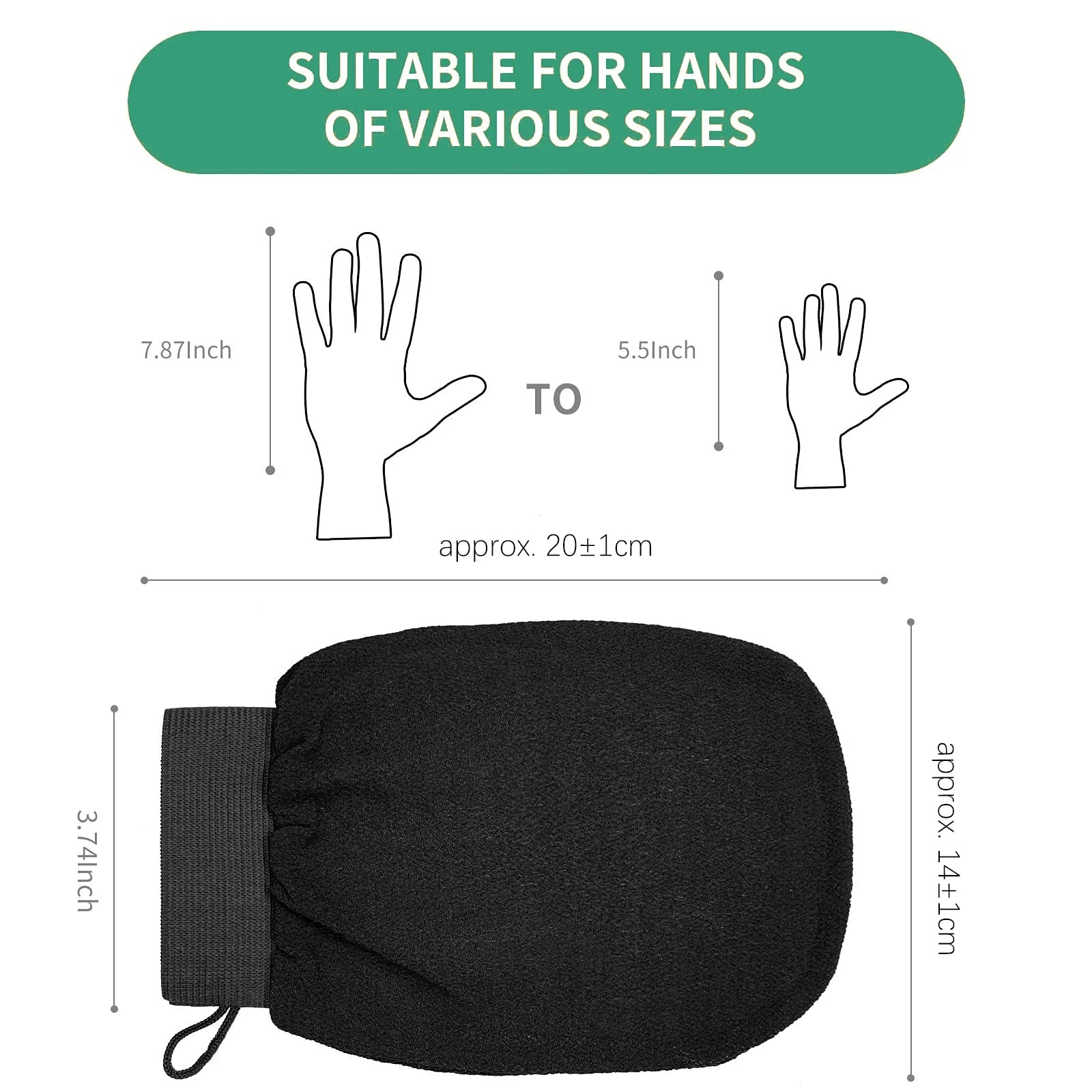 ExfoliGlow 1pc Deep Exfoliating Mitt for Radiant Skin ATHLEXES