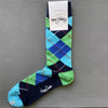 Happy Socks Men's Diamond Check Crew Socks for All Seasons ATHLEXES