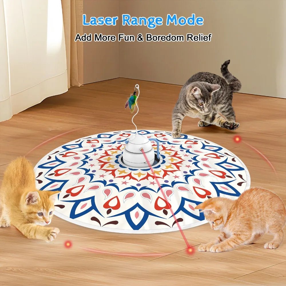 Electric Cat Toy with USB Charging, 360 Rotating, Interactive Puzzle, Intelligent Pet Items, Teasing Feather, Cat Supplies, Acce ATHLEXES