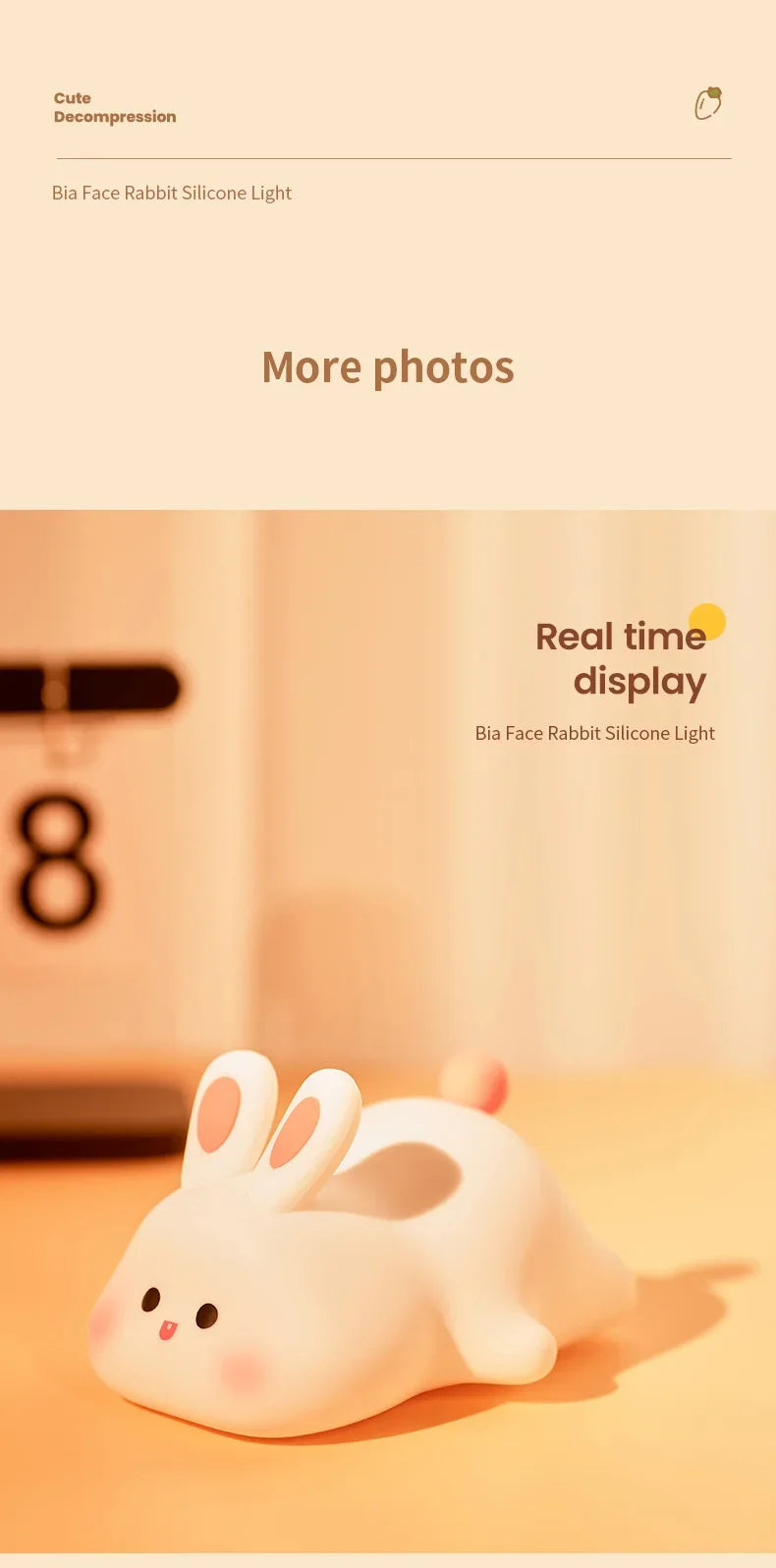 Cute Rabbit LED Night Light for Kids ATHLEXES