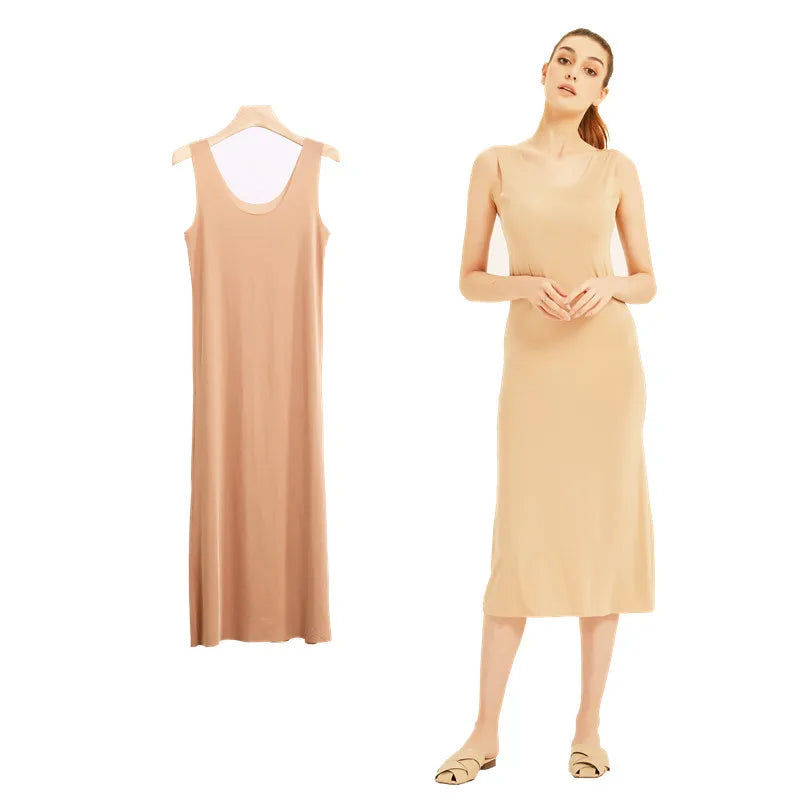 SilkFeel Plus Size Full Slip Dress ATHLEXES