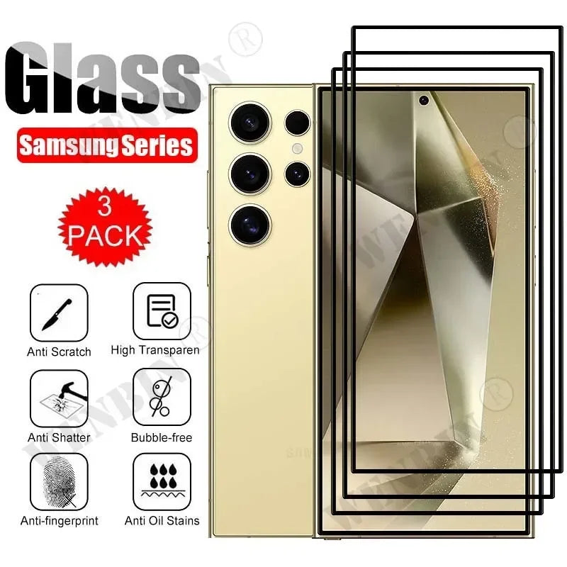 Premium Shield 3 Pcs Samsung Tempered Glass Protector ATHLEXES