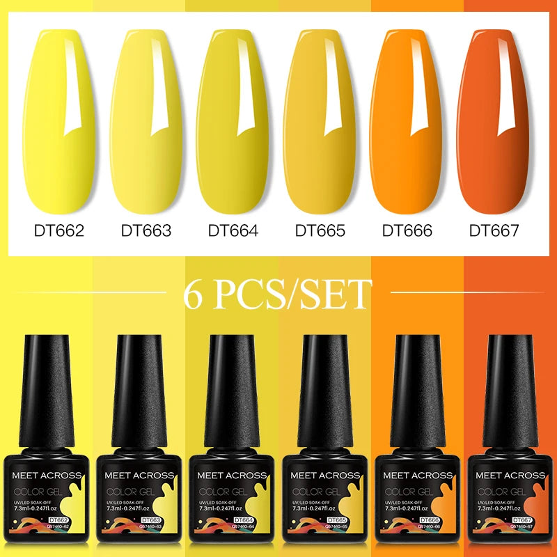 NailArt Pro 6pc UV Gel Polish Kit for Manicure ATHLEXES