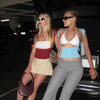 Blue Y2K Backless Crop Top for Women ATHLEXES