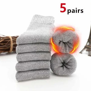 Retro Warm Wool Socks for Men - 5 Pairs ATHLEXES