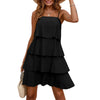 Chic Ruffle Tiered Chiffon Mini Dress for Summer ATHLEXES
