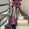 Gothic Spider Web Silk Tights for Alternative Fashion Women ATHLEXES