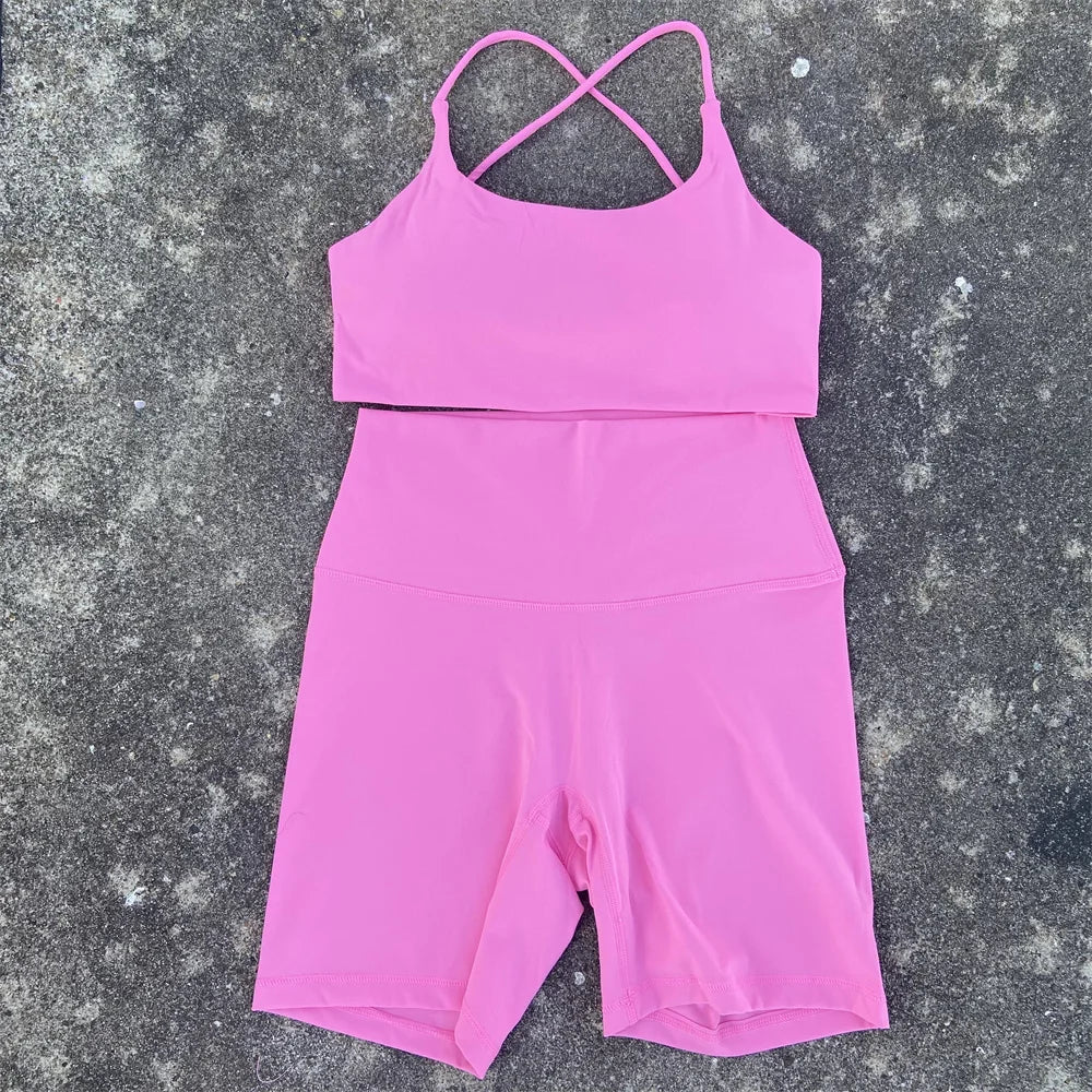 Athletic Comfort Yoga Set with Cross Straps ATHLEXES