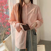 Beiyingni 2024 Spring Autumn Women's Oversized Blouse with Pockets ATHLEXES