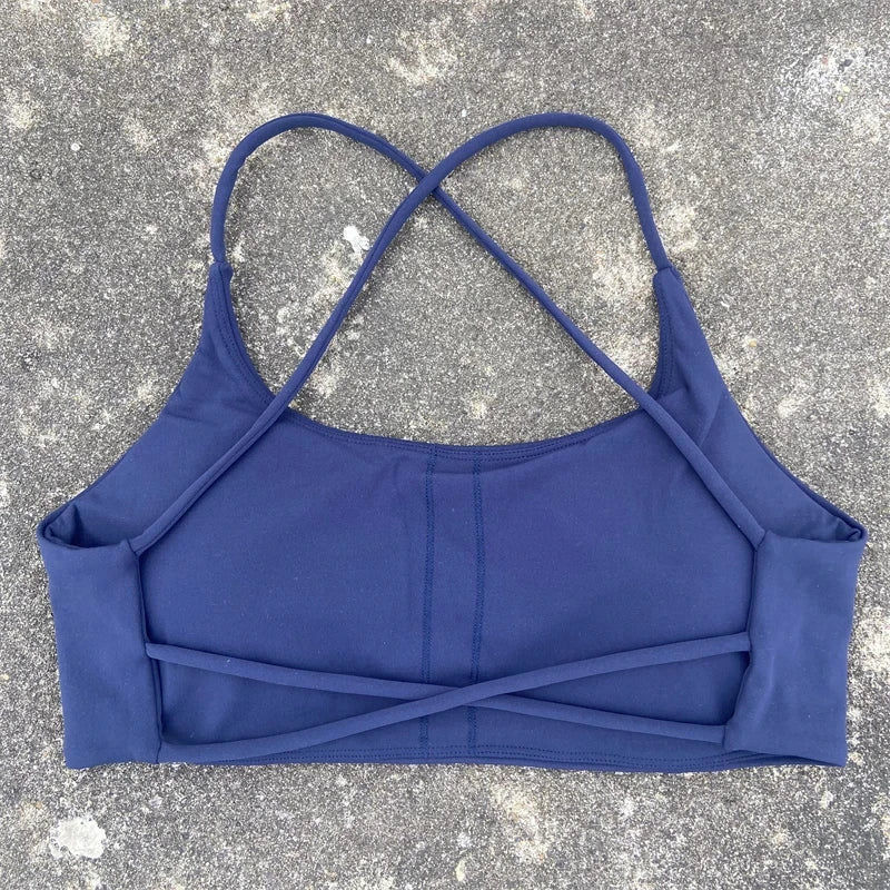 ChicFit Women's Yoga Sports Bra with Cross Back Design ATHLEXES