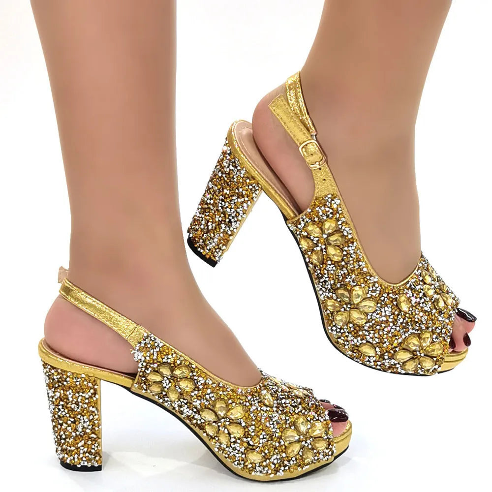 Venus Chan Green Crystal High Heel Wedding Sandals ATHLEXES