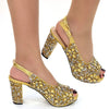 Venus Chan Green Crystal High Heel Wedding Sandals ATHLEXES