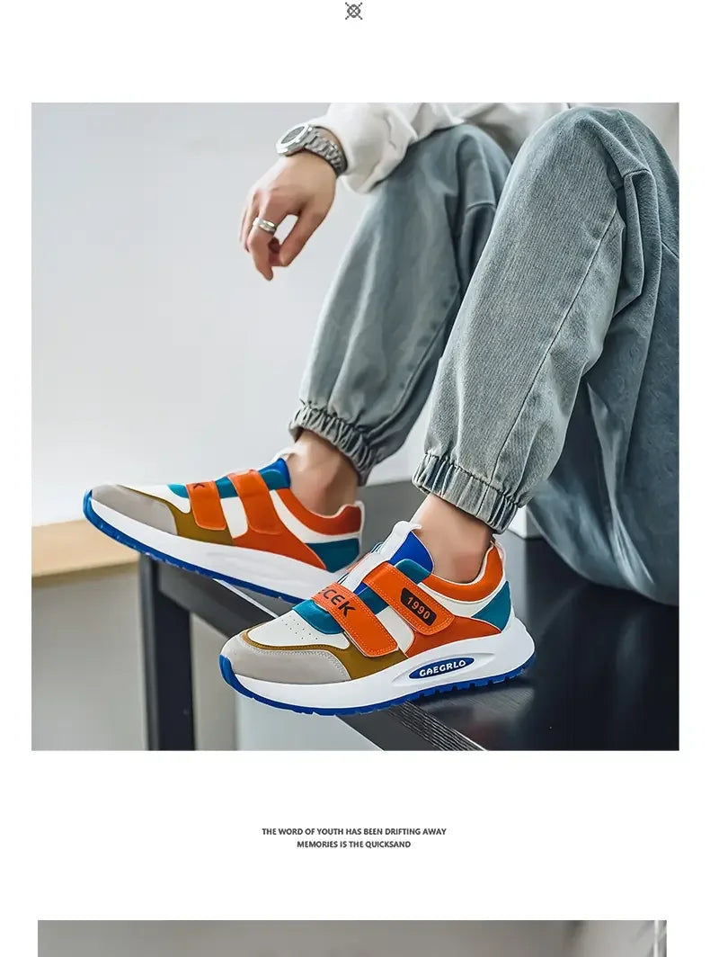 Retro Patchwork Men's Fashion Sneakers for Outdoor Sport ATHLEXES