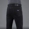 Korean Style Black Slim Fit Jeans for Men ATHLEXES